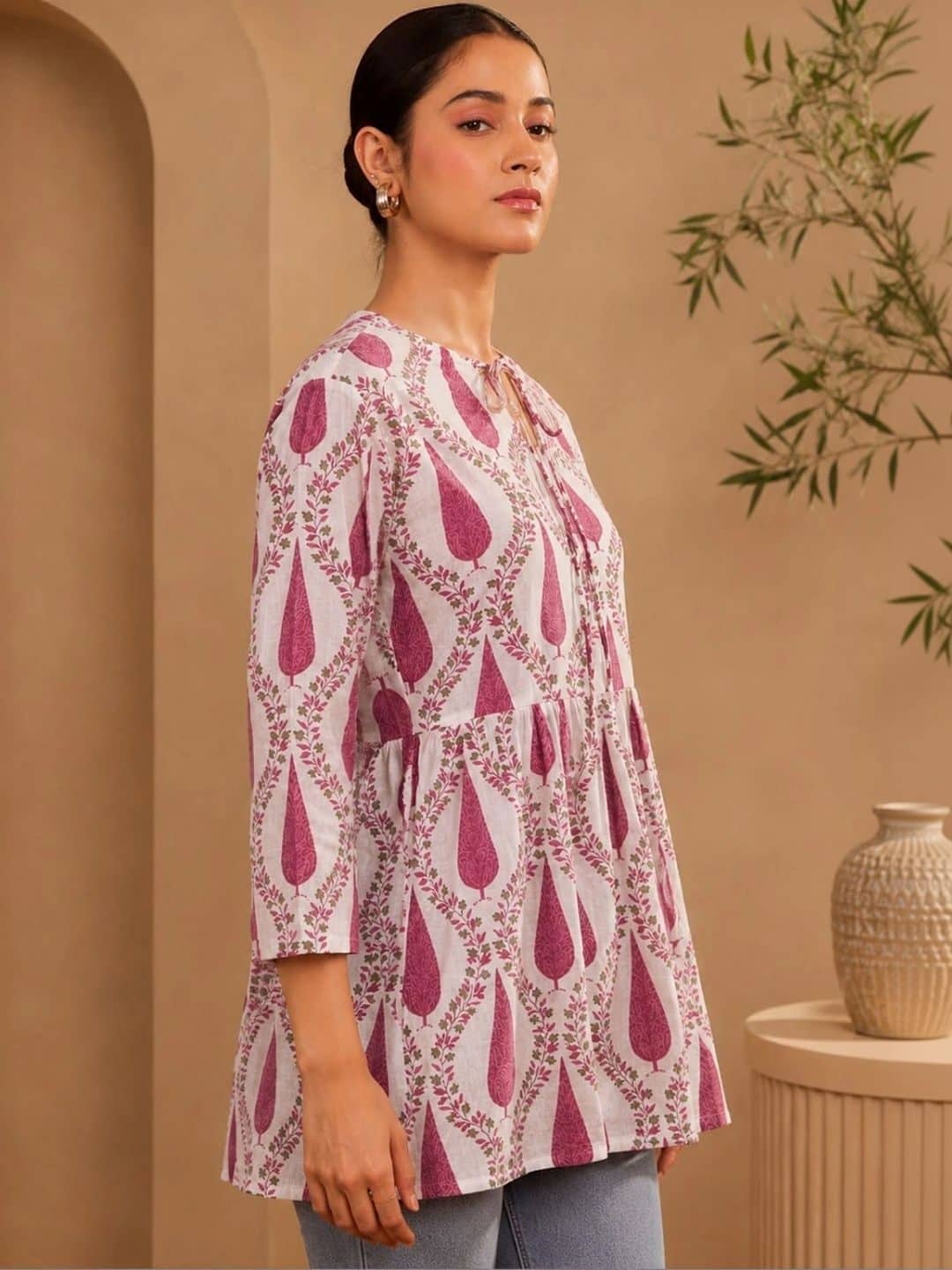 SILCHIC Botanical Printed Pure Cotton Kurti — photo 5
