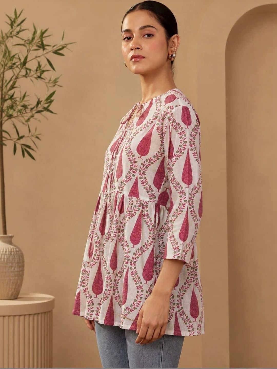 SILCHIC Botanical Printed Pure Cotton Kurti — photo 2