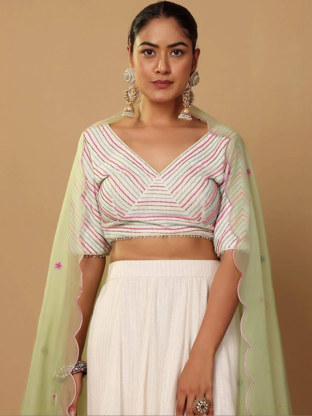 SILCHIC Printed Thread Work Ready to Wear Lehenga & Blouse With Dupatta — photo 6