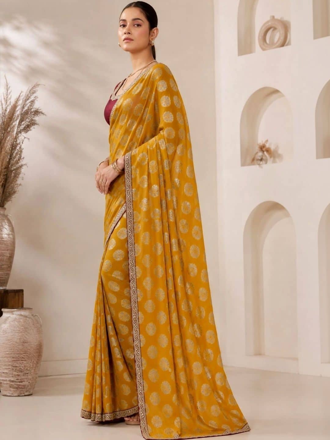 SILCHIC Floral Zari Designer Saree — photo 5