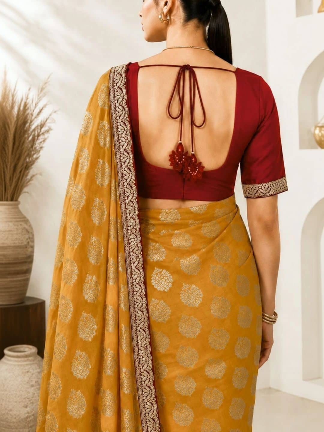 SILCHIC Floral Zari Designer Saree — photo 2