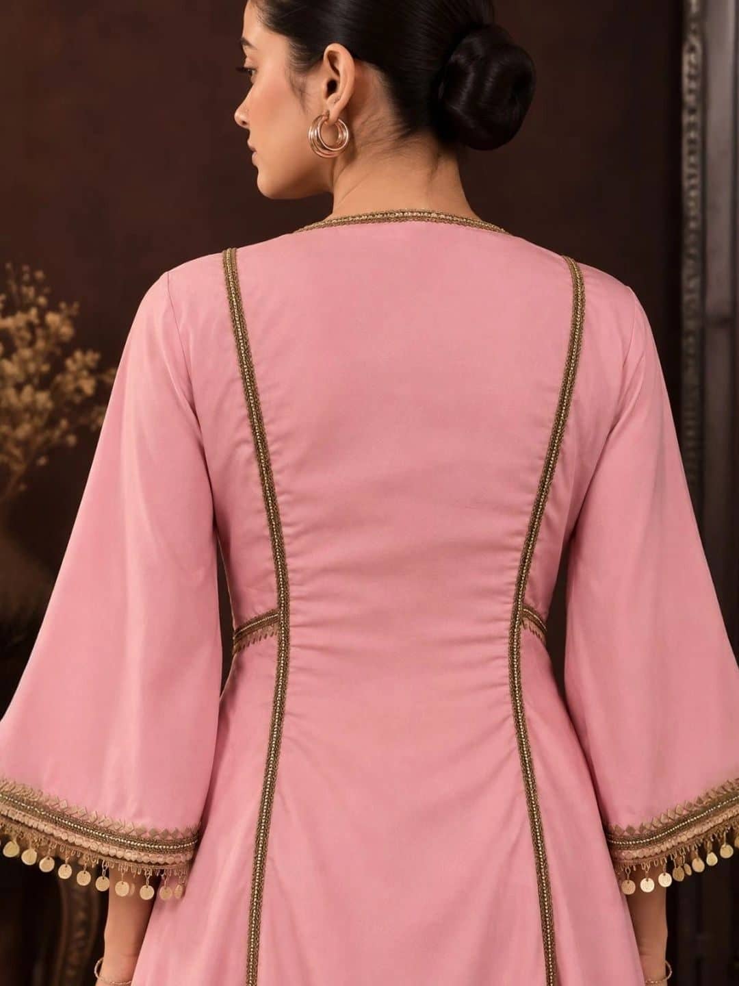SILCHIC Women Empire Gotta Patti Silk Crepe Kurta with Palazzos — photo 4