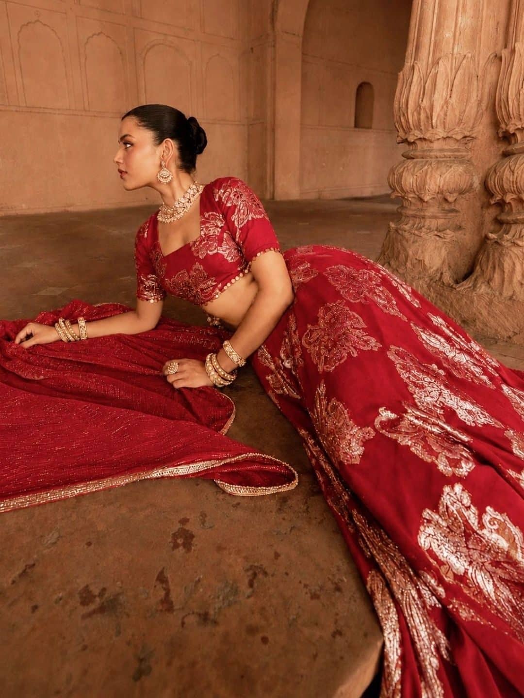 SILCHIC Embellished Foil Print Ready to Wear Lehenga & Blouse With Dupatta — photo 6