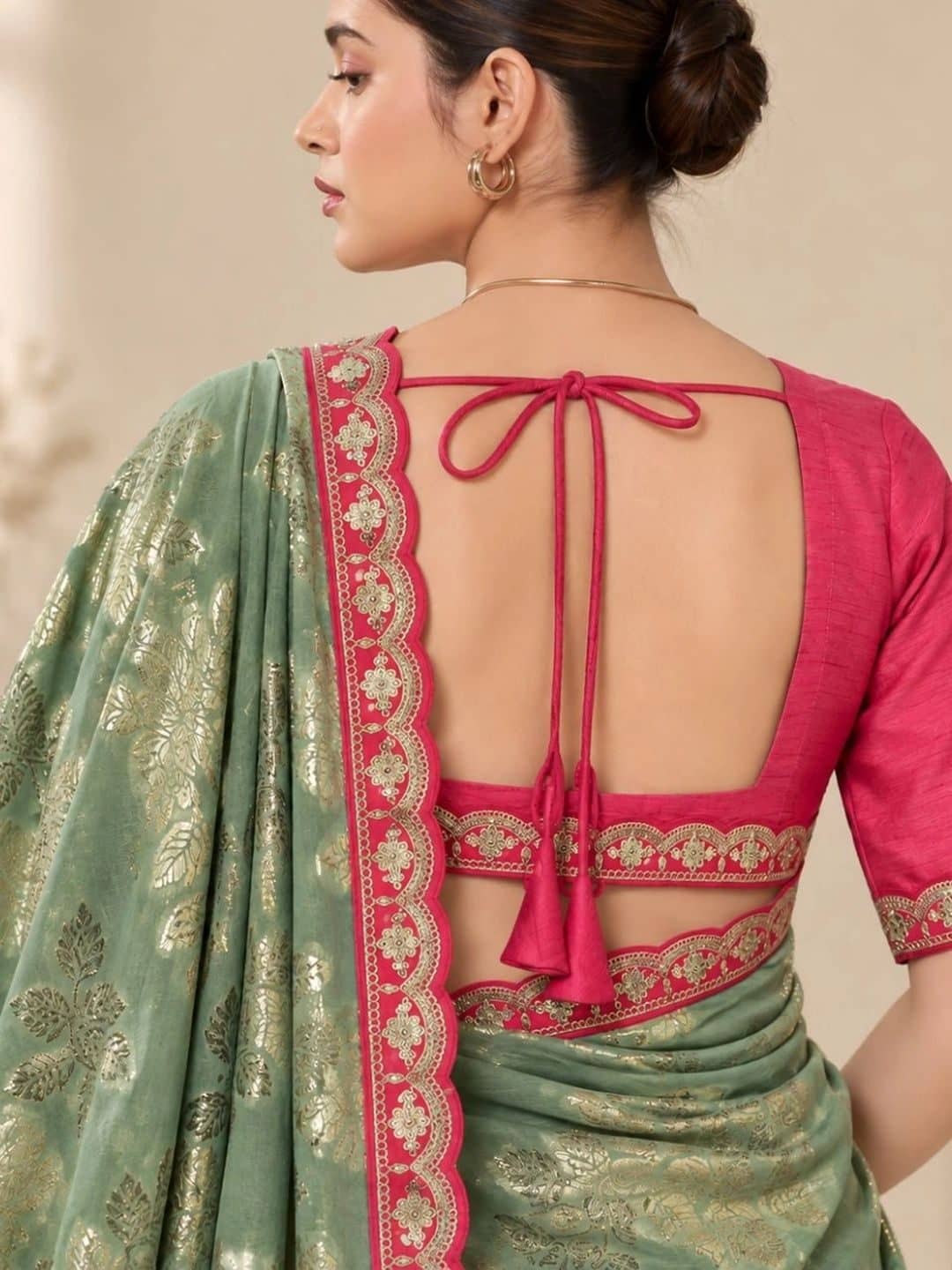 SILCHIC Floral Zari Designer Saree — photo 6
