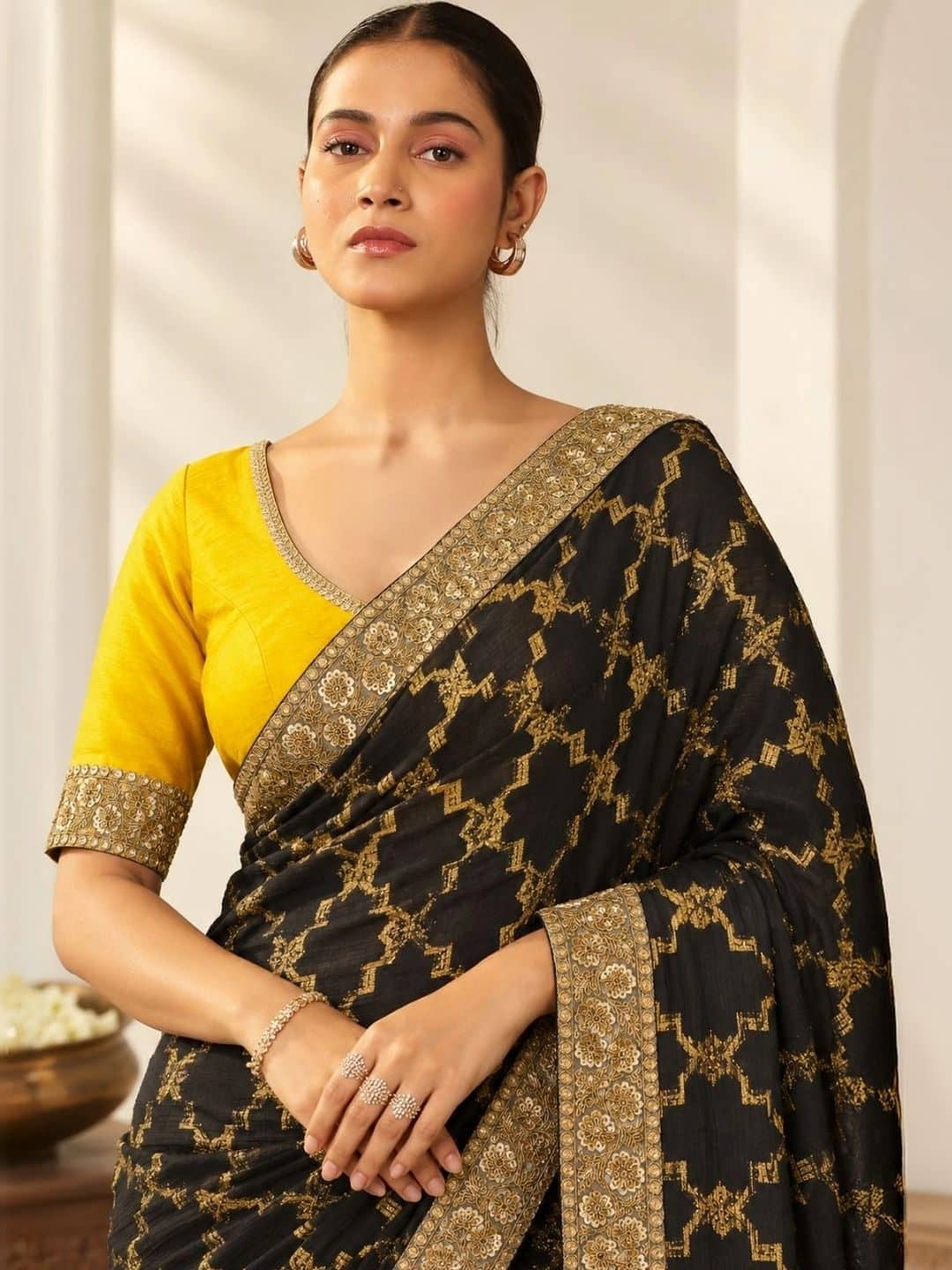 SILCHIC Floral Zari Designer Saree — photo 4