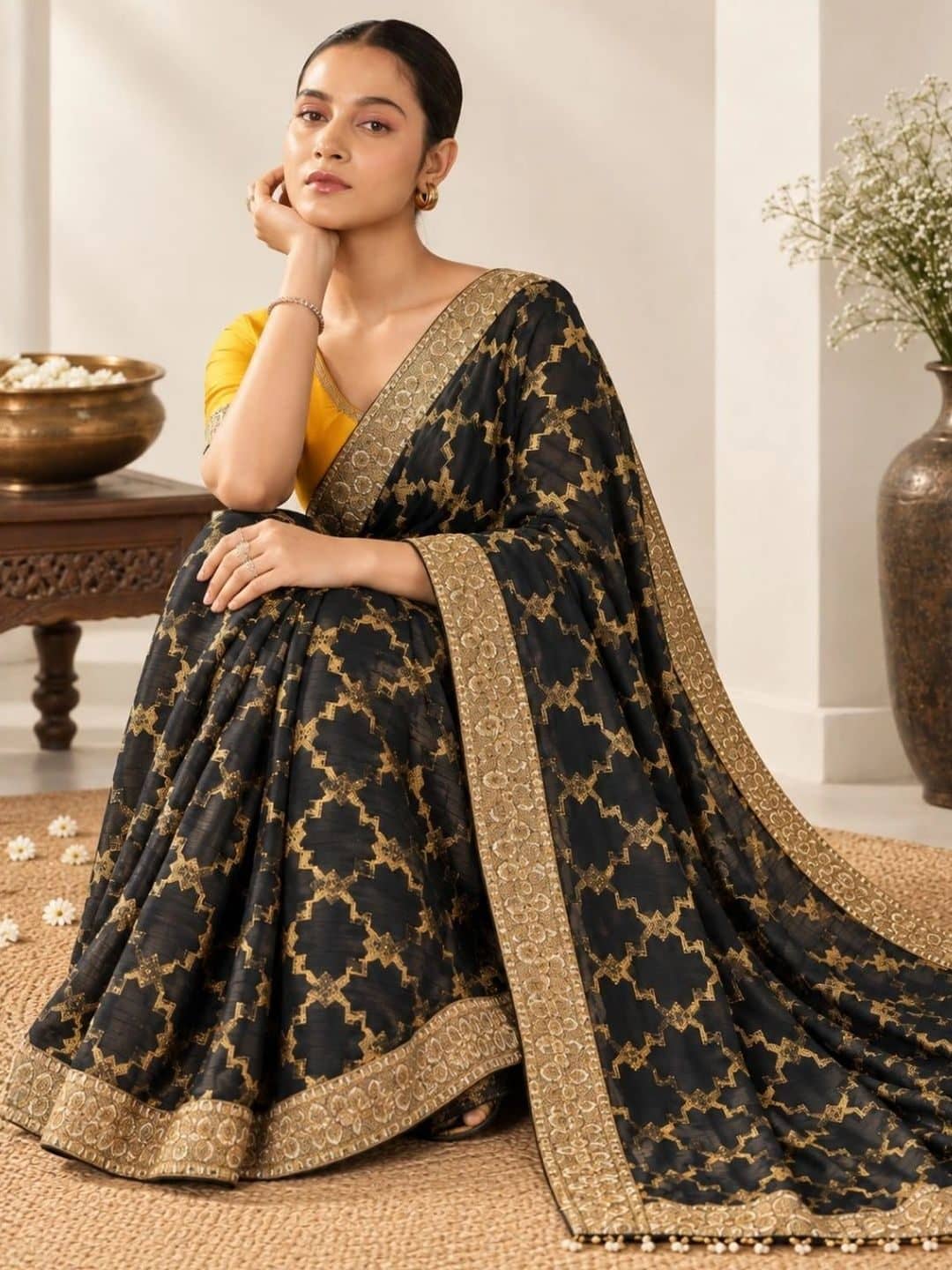 SILCHIC Floral Zari Designer Saree — photo 6